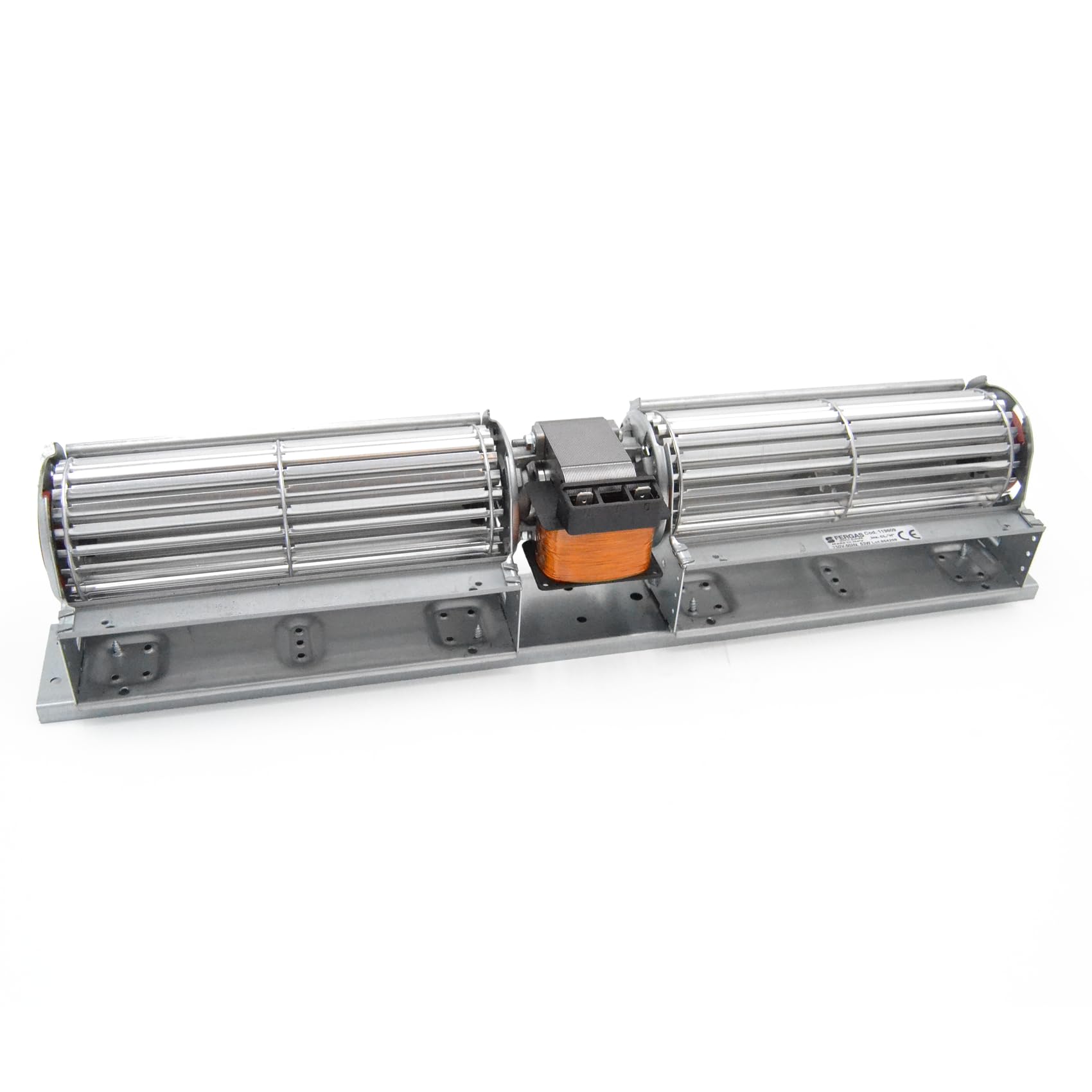 3S SuperSamaStore 28FR021 Ventilatore Tangenziale Doppio 180 mm con Doppia Ventola Diametro 60 mm, 230V 50Hz, 25W, Portata 200 m³/h, per Climatizzazione, Stufe a Aria, Forni, Termoconvettori