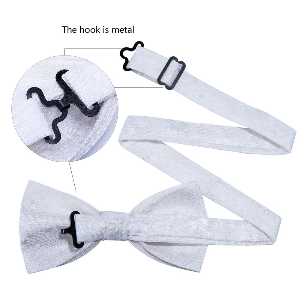 Corbata a rayas para hombre, pajarita de seda, pajaritas formales de mariposa, lazos preatados de negocios, gemelos cuadrados de bolsillo