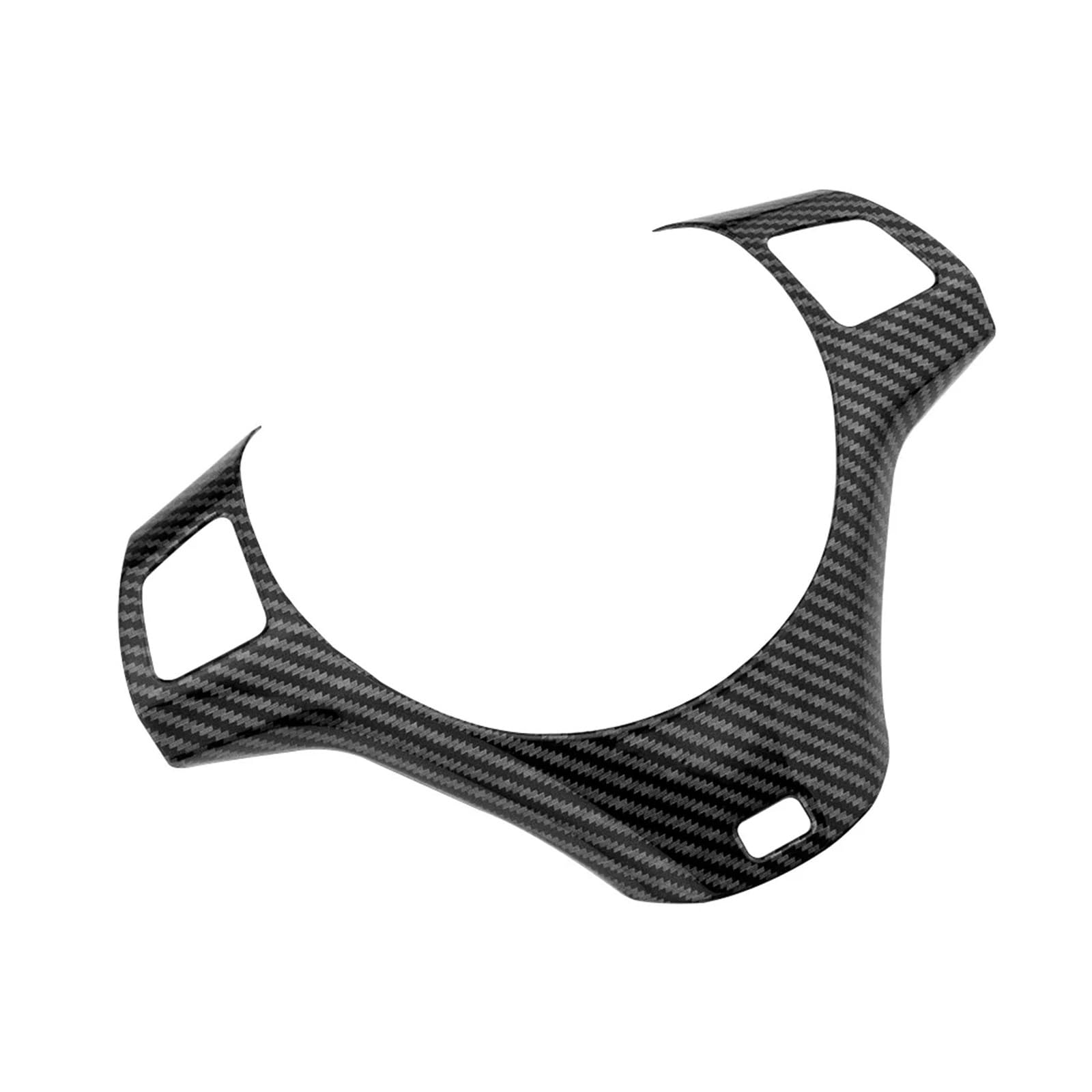 Car Steering Wheel Panel Cover,Fit For 1 3 Series E87 E90 E91 E92 E93 2005-2012 Decoration Trim Moulding Sticker Naklejki dekoracyjne na kierownicę(Carbon Fiber Black)