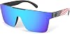 FEISEDY Men Sunglasses Polarized Oversized Square Flat Top Cycling Running Fishing Golf Hiking Sports B2990