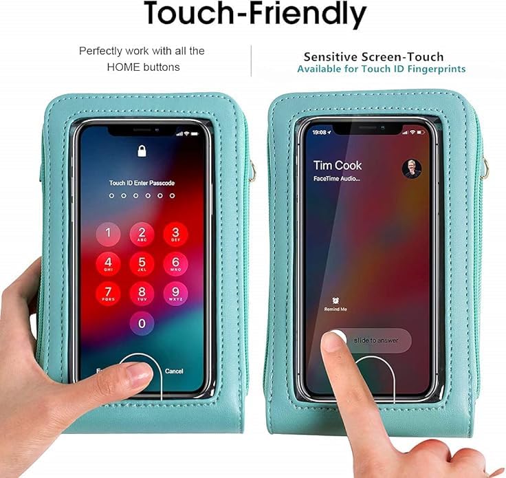 Image of Crossbody Cellphone Purse Women Touch Screen Bag RFID Blocking Wallet Handbag Shoulder Strap