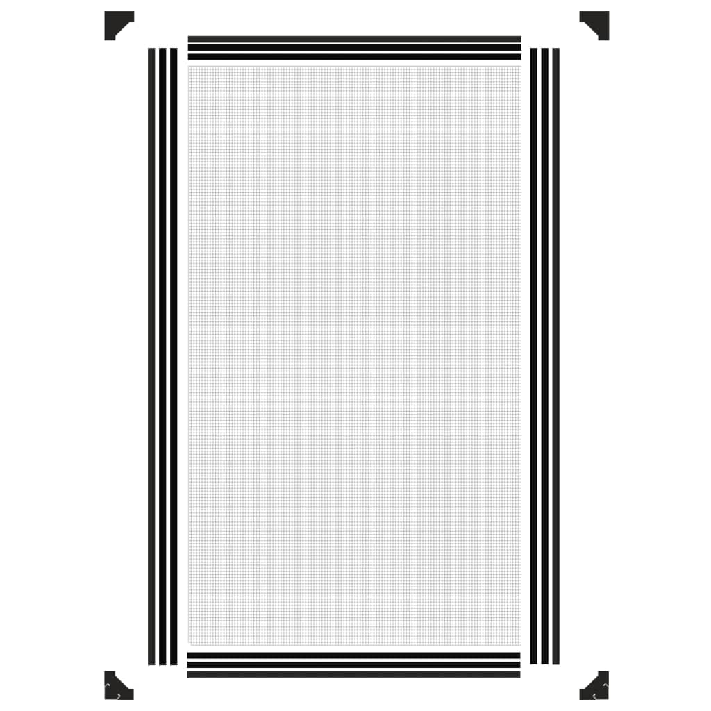 ZEYUAN Magnet-Insektenschutz für Fenster, Fliegengitter Fenster, Fliegenschutz Fenster, Pollenschutzgitter Fenster, Insektengitter Fenster, Insektennetz, Fensternetz, Anthrazit 80x140 cm