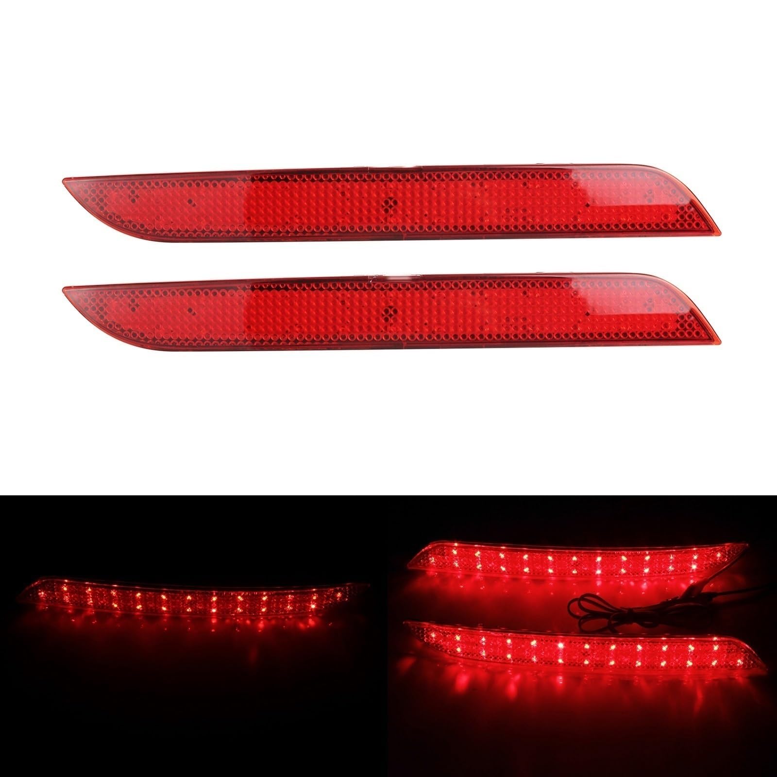 Piloto Trasero Coche 2 reflectores de parachoques trasero con lente roja, luz de freno y marcha atrás para BMW Serie 3 y 4 F30 F31 2011 2012 2013 2014 2015