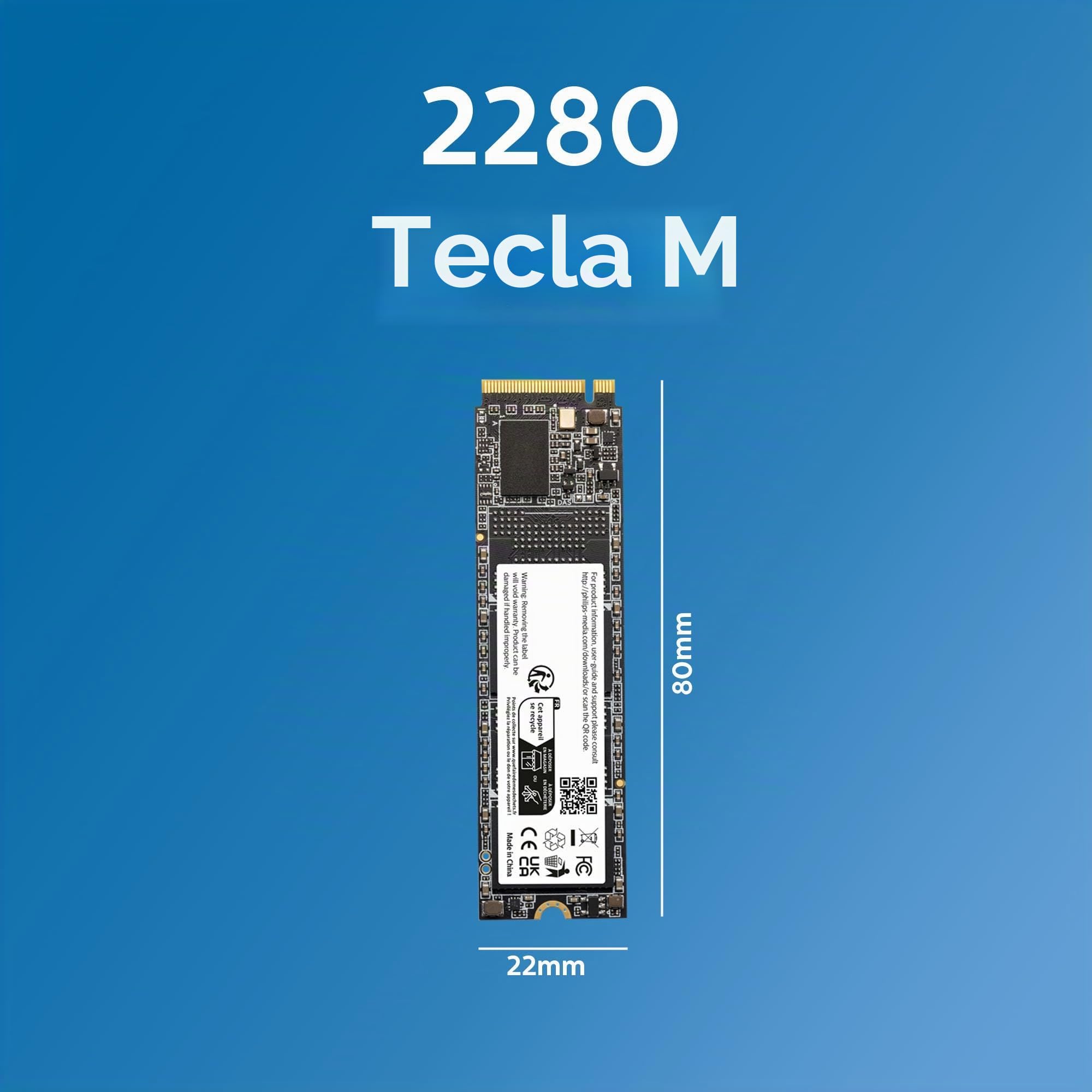 Philips Unidad Interna de Estado sólido M.2 M140 NVMe PCIe Gen3 1 TB (2280), para PC de sobremesa y portátiles, edición de gráficos y vídeos, Juegos, Lectura de 3500 MB/s, Escritura de 3000 MB/s