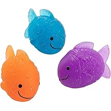 Fun Express Fish Shaped Bouncing Balls - Toys - VBS Vacation Bible School Supplies/Decor - 12 Pieces