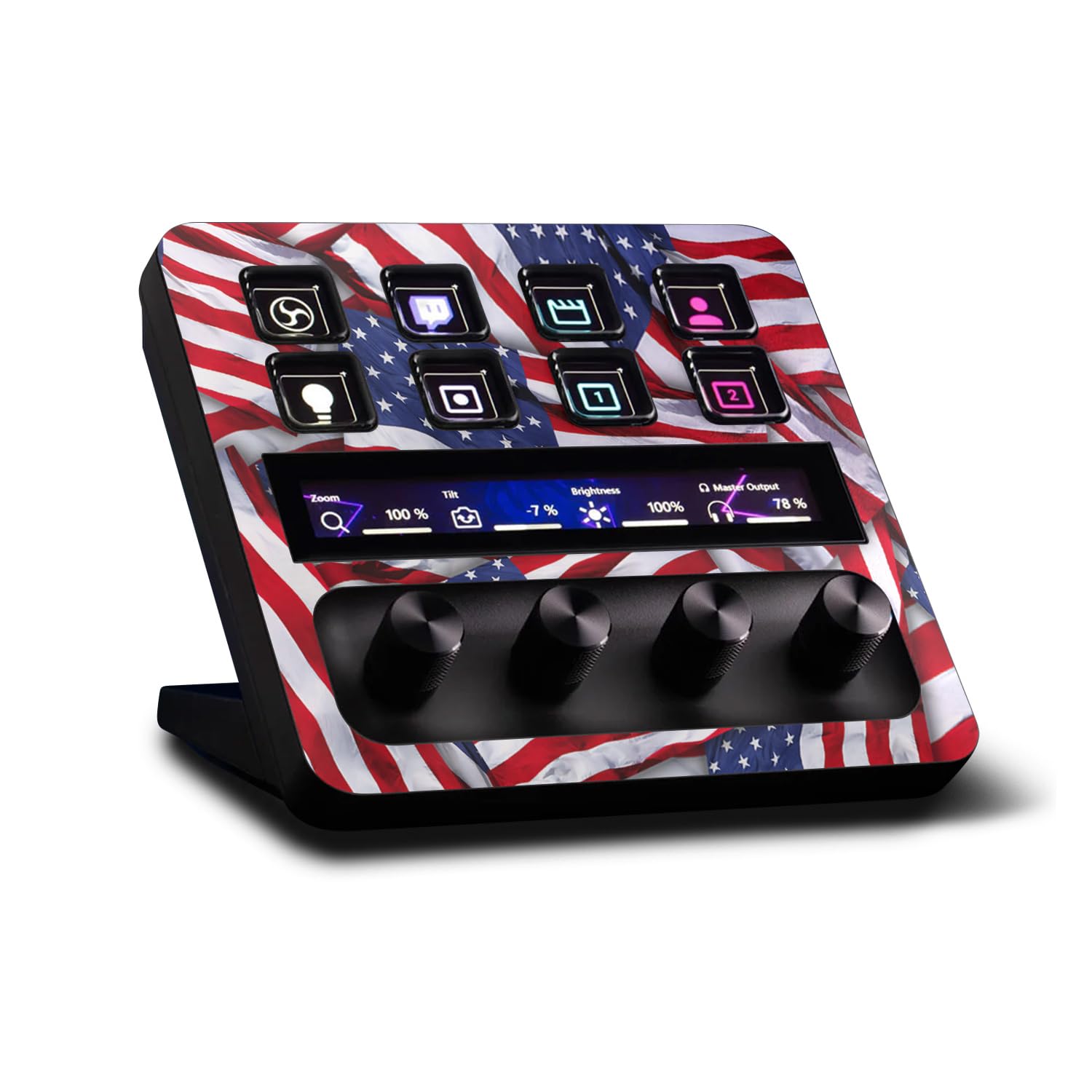 MightySkins Skin Compatible with Elgato Stream Deck + Patriot | Protective, Durable, and Unique Vinyl Decal wrap Cover | Easy to Apply | Made in The USA