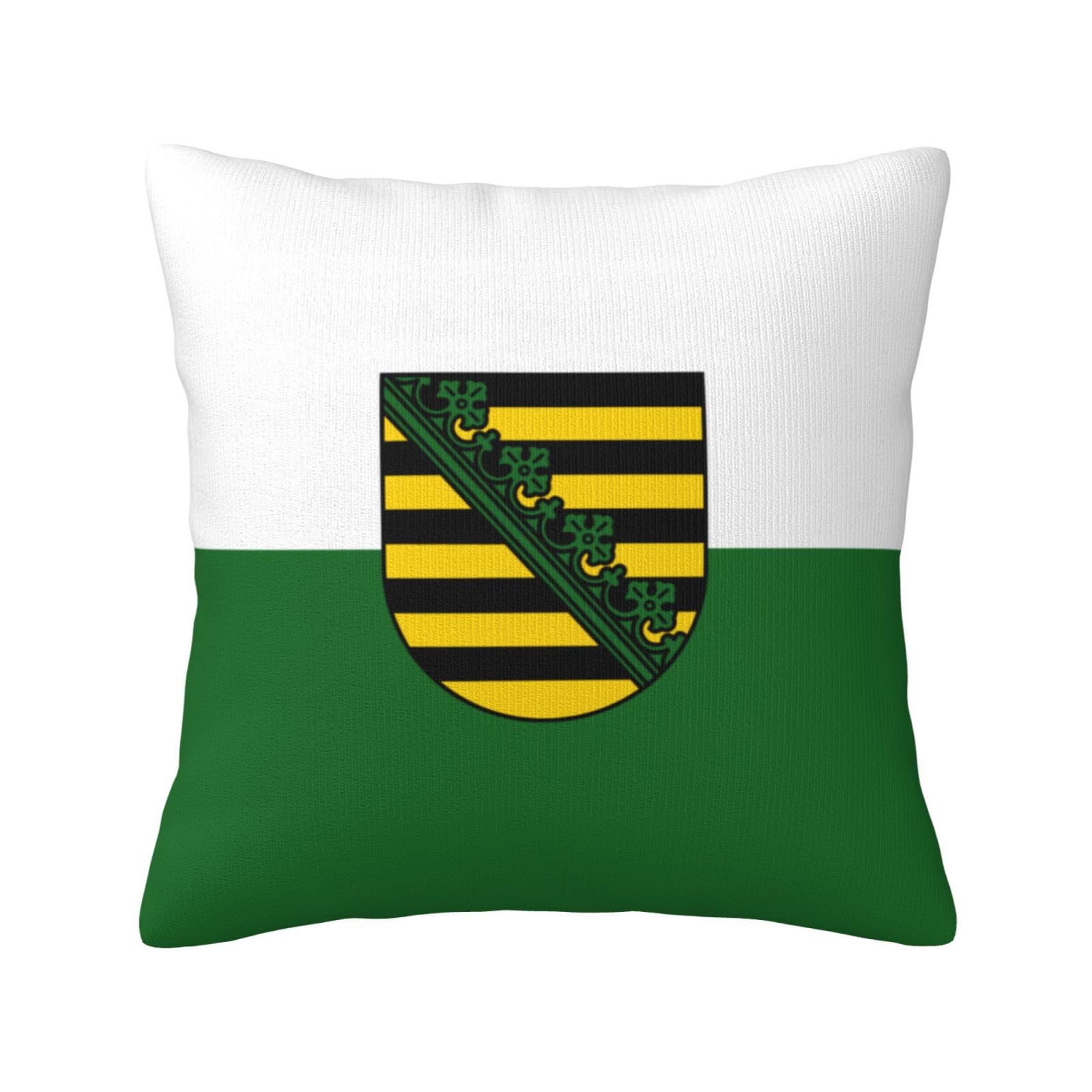 Saxony flag Print Decorative Throw Pillow Covers for Sofa, Outdoor and World Cup Celebrations