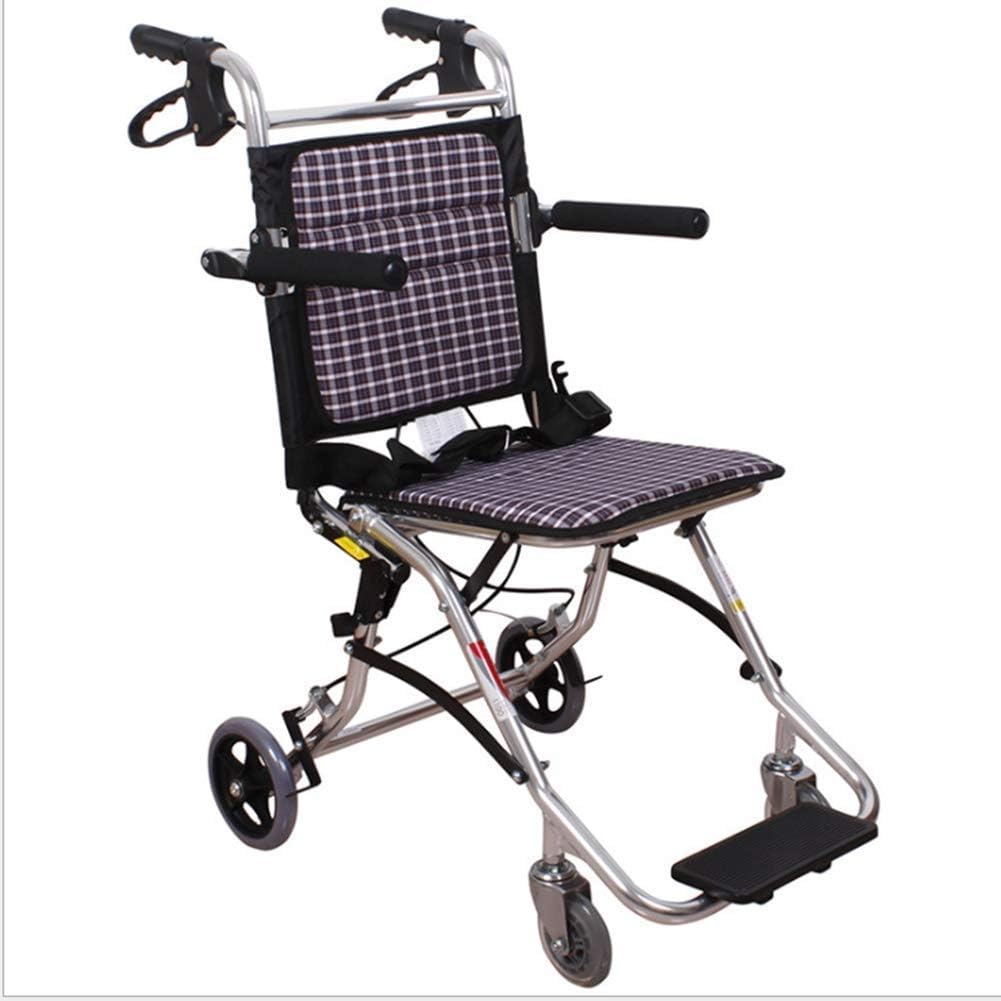 GUONINGL Aids Wheelchairs Aluminum Alloy Folding Portable
