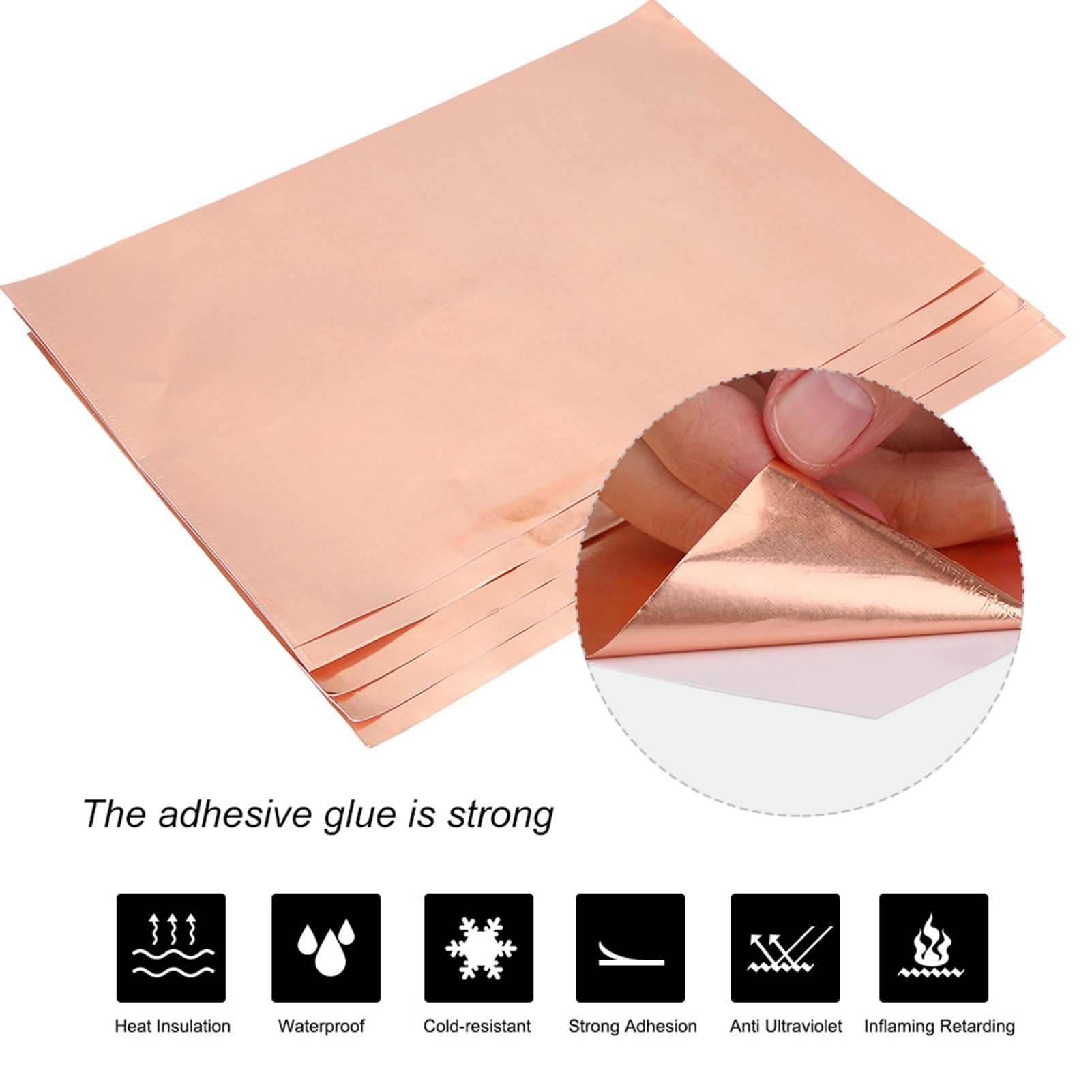 ACAGALA 5pc Highly Conductive Strong Adhesive Copper Foil Tape for Guitar EMI Shielding