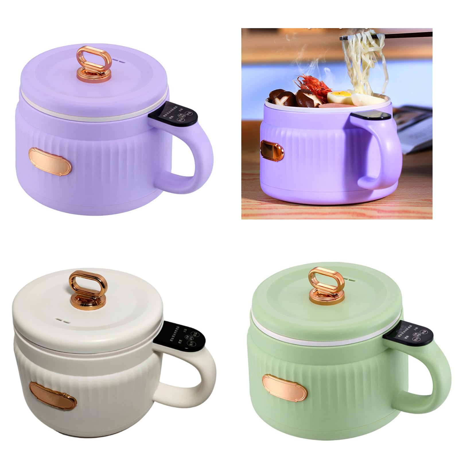 Pottes Chaudes Électriques 1.6L Portable Cuideur Antiadhésif Pots De Cuisson Électrique Adaptés Plats Rapides Nouilles De Steak