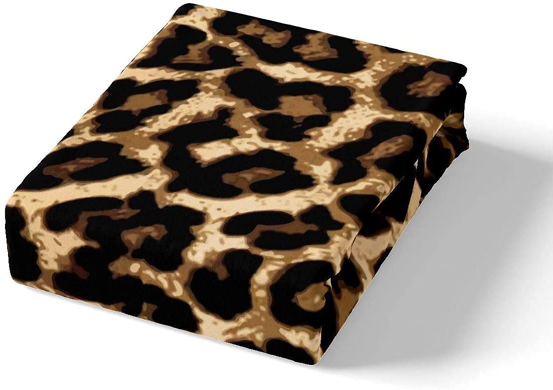 Homemissing Set copripiumino e biancheria da letto con stampa leopardata e ghepardo di safari, set di biancheria da letto per animali africani per ragazze e ragazzi