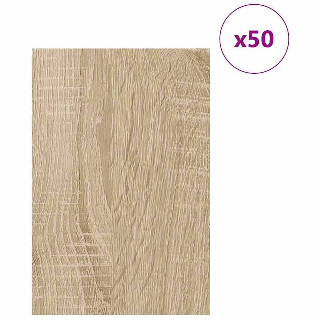 50 x płyty dekoracyjne, materiał drewnopochodny, dąb sonoma, 40 x 60 cm, drewno do majsterkowania, do pokrycia ścian, projektów DIY, do majsterkowania, paneli