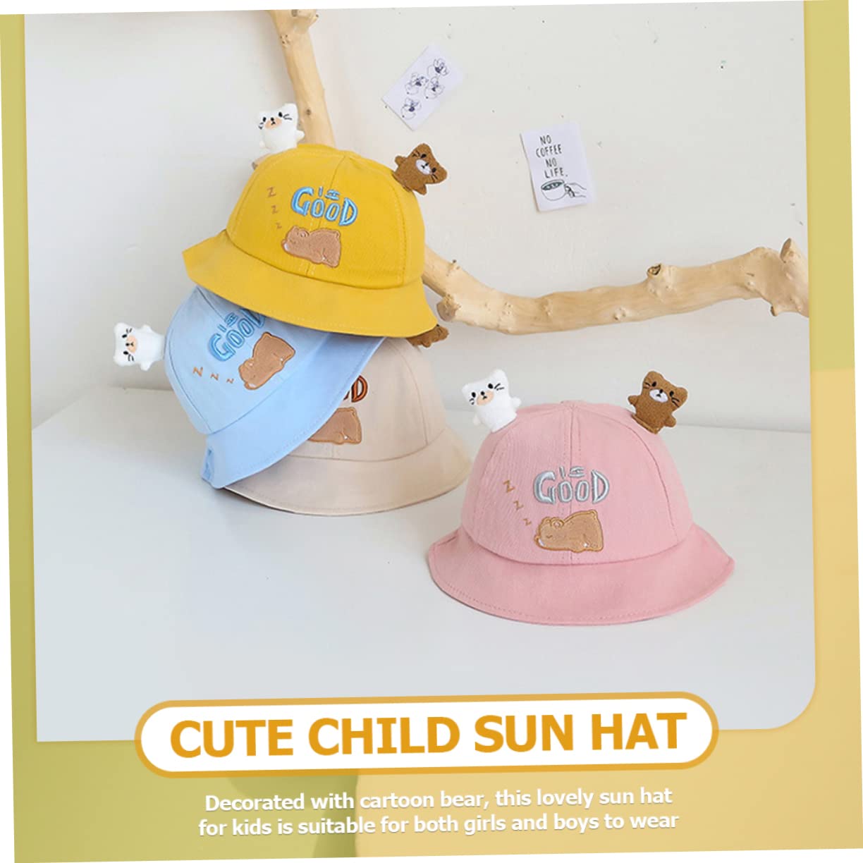 BESPORTBLE Sombrero de Sol de Dibujos Animados con Ancha Gorro Niñas Protección UV Actividades Aire y Camping
