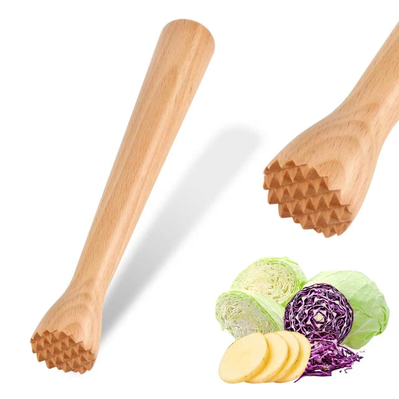 Mortero de Madera para Cócteles, Madera Herramientas de Barra de Mortero Mojito, Machacador de Fermentación, Utensilio de Cocina para caipirinha, tachuelas