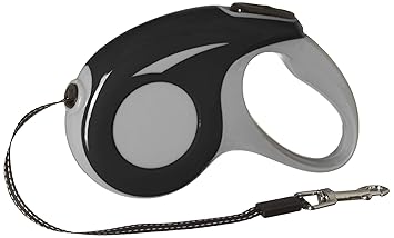 Nootie Retractable Leash for Small Size Dogs, Black, Small, 100 g
