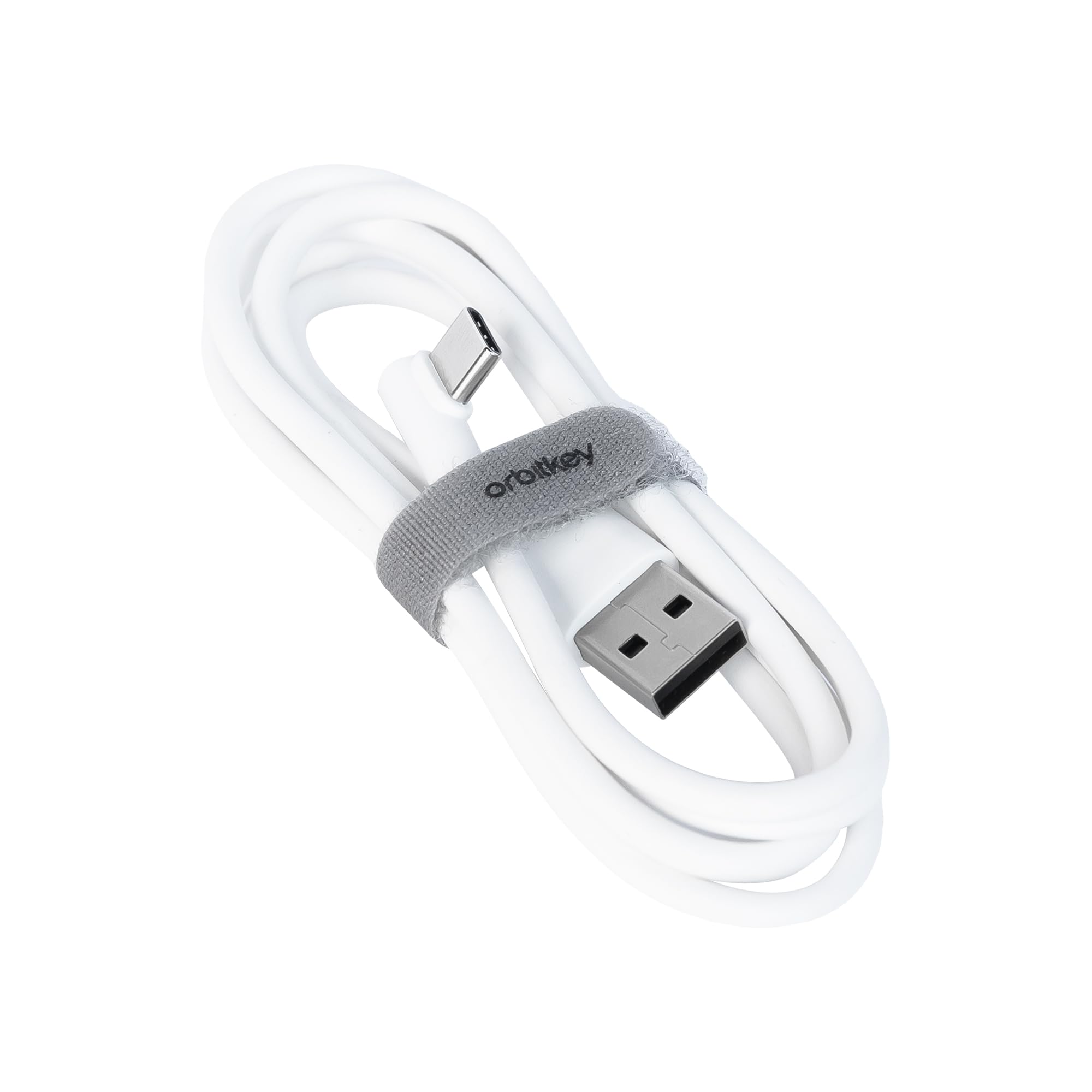 Orbitkey Ash Cable Tie – Adjustable Hook & Loop Cord Organiser For Desk, Travel & Home – Durable Fastener For Charging Cables, Wires, Earbuds & Electronics – Eco-Friendly, Easy To Use (Ash) (Pack Of 6)