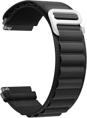 Correas de reloj de nailon suave de 0.866 pulgadas compatibles con Samsung Galaxy Watch de 1.811 pulgadas/Gear S3 Frontier/Classic, correa deportiva