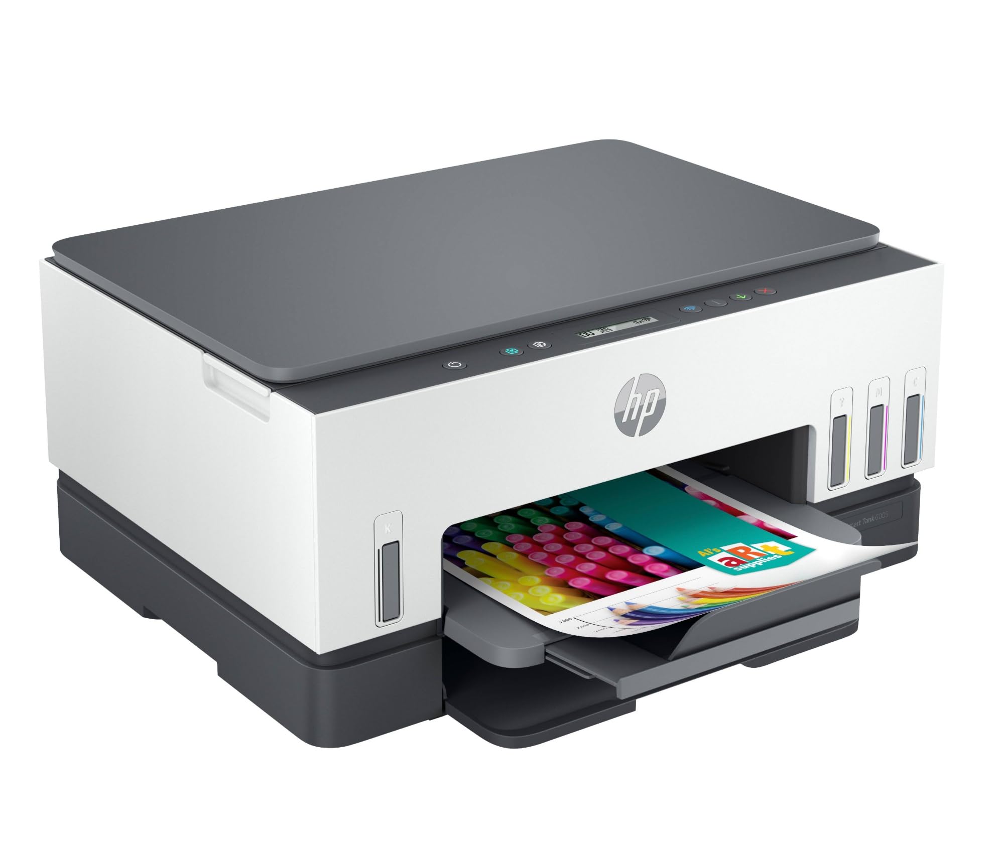 HP Smart Tank 6005 AiO 2H1W1A, Stampante Multifunzione a Colori, Serbatoio d'Inchiostro ad Alto Volume di Stampa, Fino a 12000 Pagine (Nero) e 8000 Pagine (Colore), F/R Automatica, Wi-Fi, Grigio