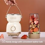 La Reveuse Mélangeur de taille personnelle 300 Watts pour Shakes Smoothies Assaisonnements Sauces avec 17 oz Coupe / 10 oz Mug, style rétro