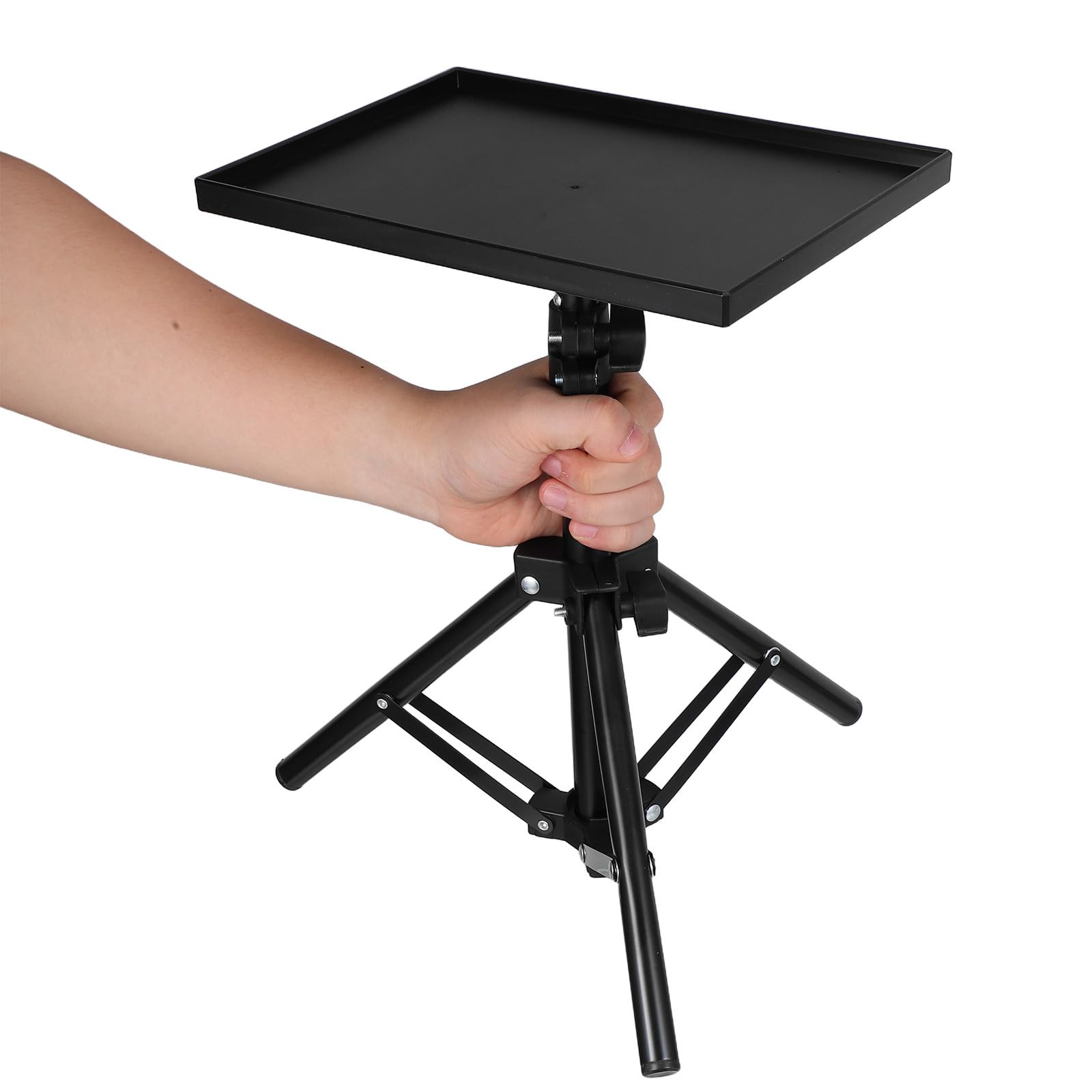 Zerodeko Supporto 30-50cm in Regolabile Altezza Proiettore Nero | Tripode, Abs e Ferro, Uso a Terra o Desktop, Facile da Installare e Stabile