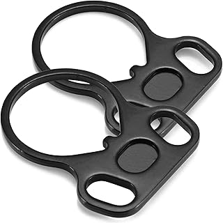 Adapters Sling Attachment Point, Sling Mount Connection Accessories, Two Point Standard Model Steel Straps Buckle Hand Outdoor Sports Tool Black (Sling Mount-Black) (2pcs) - Hlaill