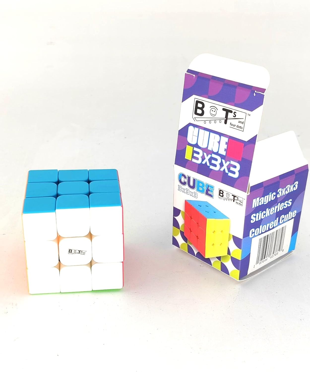 Magic Cube 3x3x3 Stickerless Colored Cube, Ref. No. BOT-TO-0002