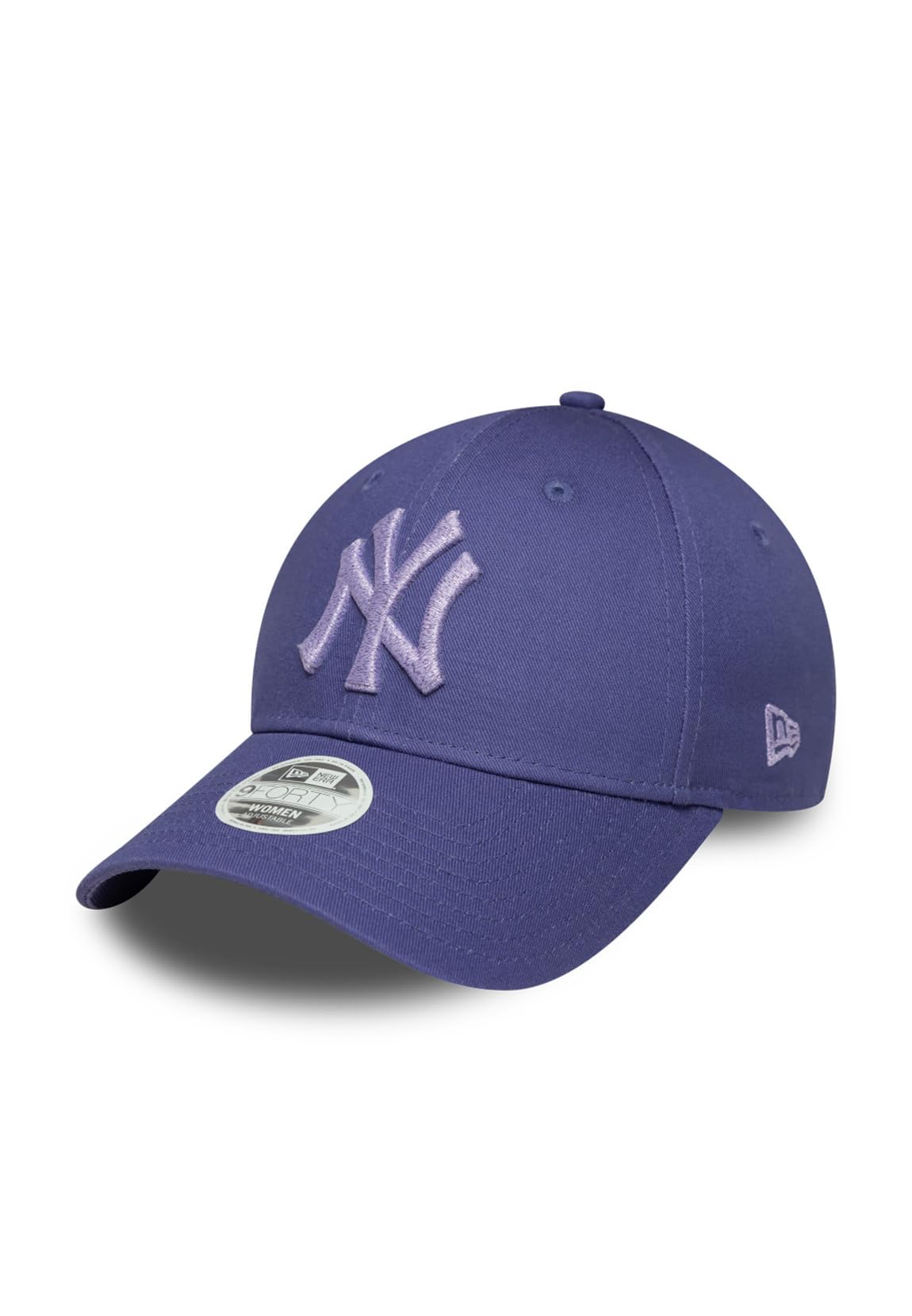 New Era Women's Blue 9Forty Wmns Metallic Yankees Capera /Strapback - Curved Brim Cap Baseball Mlb Metal Buckle, With Peak All-Season Spring Summer Autumn Winter - One Size