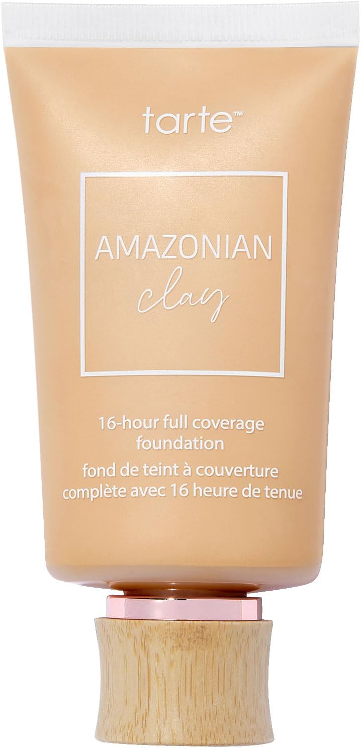 Amazonian clay 16-hour full coverage foundation – Matte Finish Foundation with Amazonian Clay & Vitamin E for Hydration & Smooth Looking Skin, Vegan & Cruelty Free