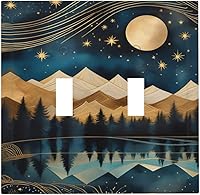 Vista 28 de William Morris Floral Boho Azul Medianoche Azul Bohemio Flor 1 Banda Dúplex Cubierta de Salida Decorativa Receptáculo Único Interruptor Eléctrico