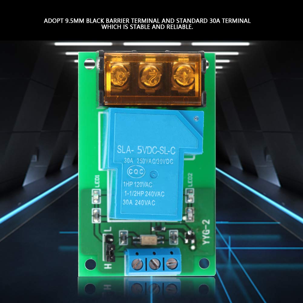 Relay Module One Way, High/Low Level Trigger 5V Relay Module, Optocoupler Isolation Relay Module 30A YYG-2