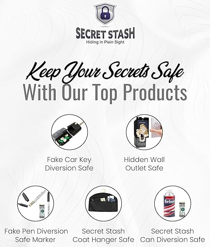 Miniatura 8 de Caja fuerte falsa para llaves de automóvil (paquete de 2) Caja fuerte de desviación de llaves ultra realistas Compartimento secreto oculto