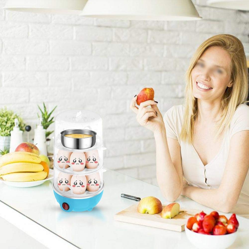 Electric Egg Cooker, Multifunctional Ttriple-Layer Electric Eggs Boiler Cooker Steamer Chinese Plug 220V, Egg Steamer, Egg Cooker