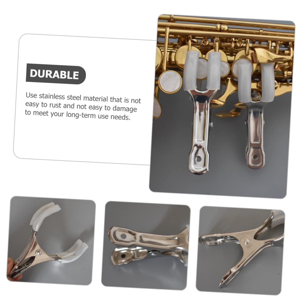 VICASKY 20 Piezas Clips espaciadores de saxofón partes de instrumentos reparación de saxofón Accesorios de reparación de instrumentos musicales Pinzas para reparar saxofón partes de saxo