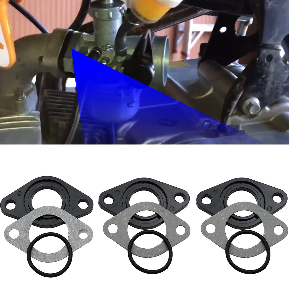 2 Guarnizioni Collettore Aspirazione Con O-Ring Per 70cc-125cc Dirt Bike ATV Quad – Sostituzione Da 20mm