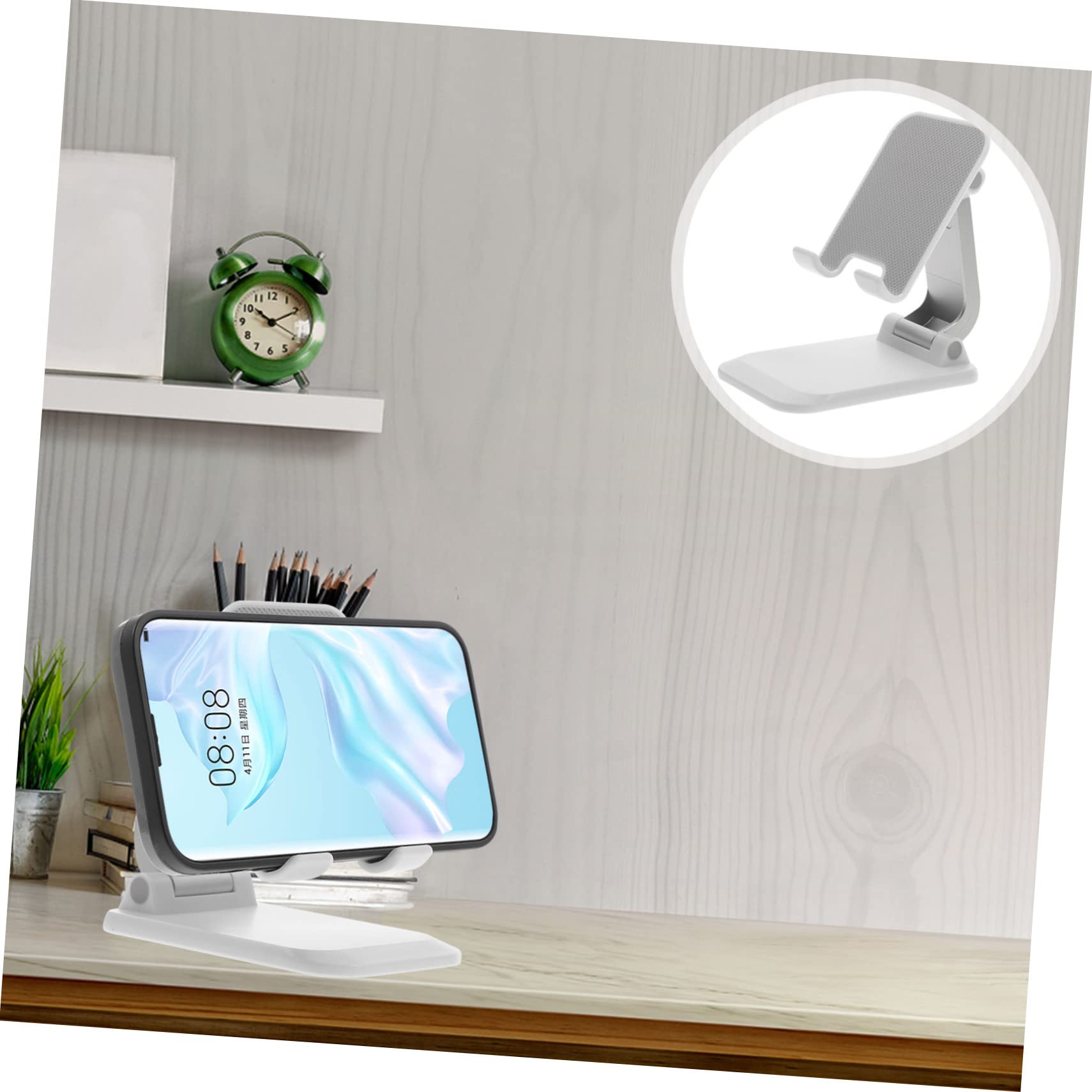 OSALADI 3pezzi Supporto Per Smartphone Regolabile e Supporto Per Tablet e Cellulari Design Ergonomico Con Base Antiscivolo Per Videochiamate e Visione Di Film Perlato