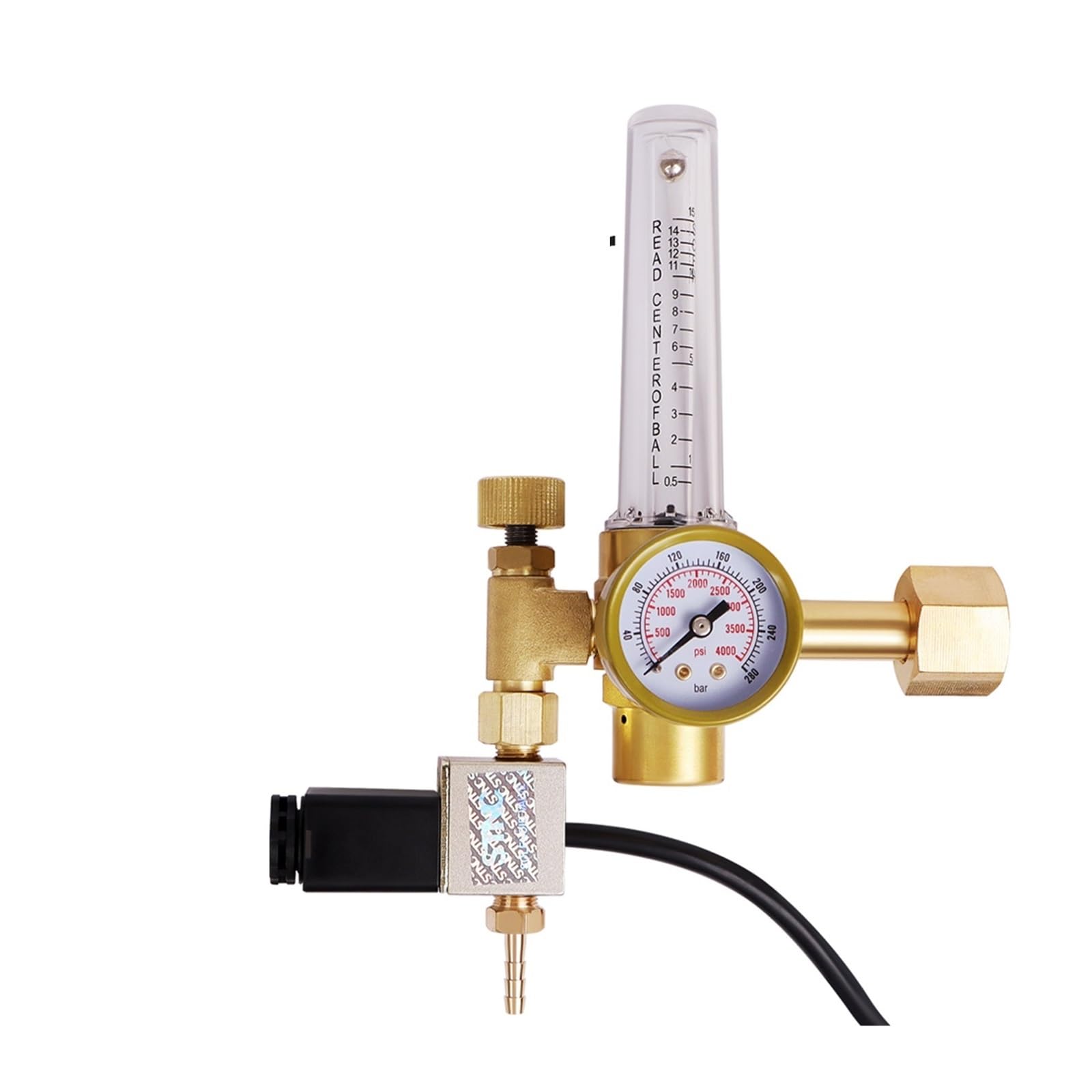 Gasdetektor, CO2-Detektor, Luftqualitätsmonitor, 0–5000 Ppm, Kontrollgenauigkeit Der CO2-Konzentration, Kohlendioxidregler for Gewächshäuser für Arbeit und Zuhause(CO2 Pressure Reducer)
