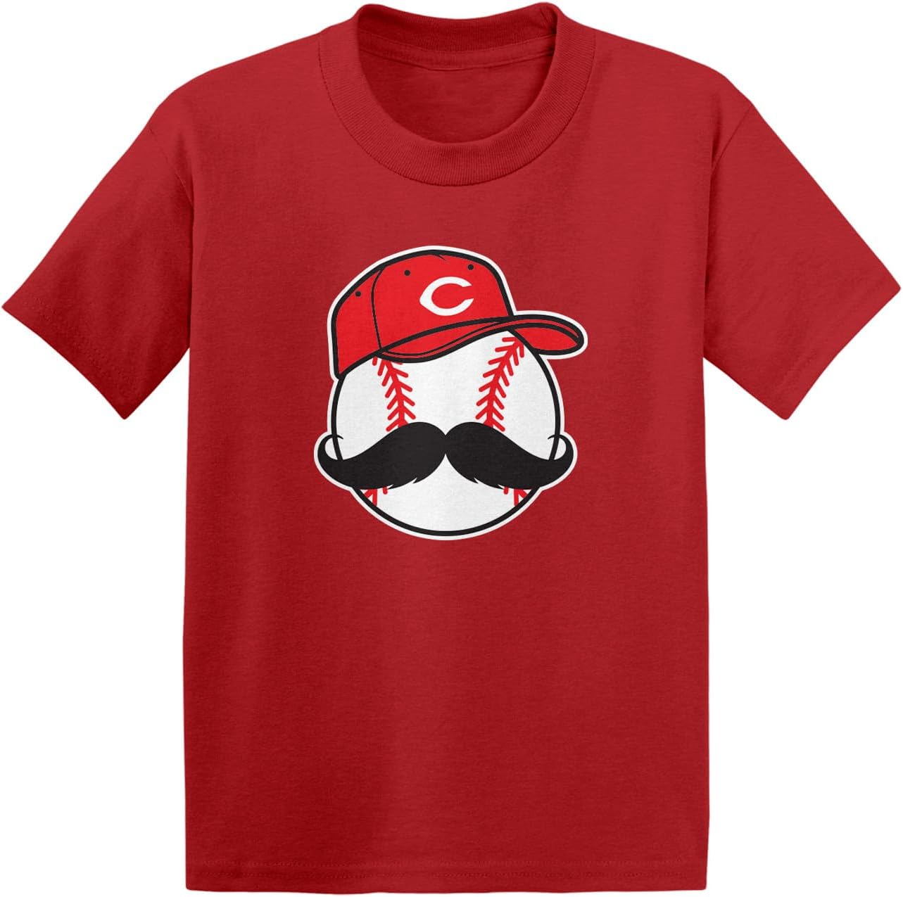 Tcombo Baseball Hat Mustache Cincinnati Sports Infant/Toddler Cotton Jersey T-Shirt