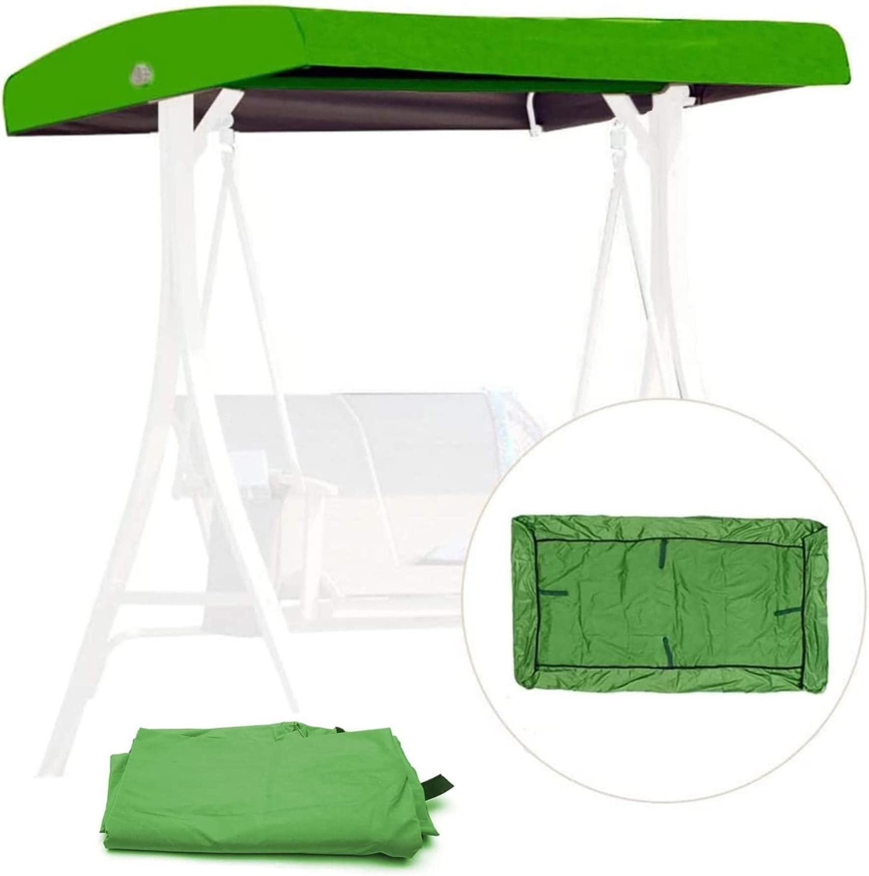 Swing Color Cover 3 Places, Canopée De Remplacement Imperméable Pour Siège De Balançoire De Jardin, Hamac De Hamac De Patio, Couvercle De Meubles De Jardin Pour Patio (seul Couvercle De La Canopée)