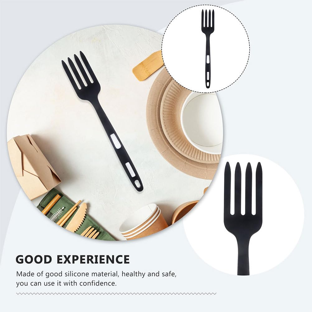 Amosfun Flexible Silikongabeln aus Silikon zum Kochen 2 Stück Hitzebeständige Pastagabel Große Küchen Gadgets für Pasta und Servieren