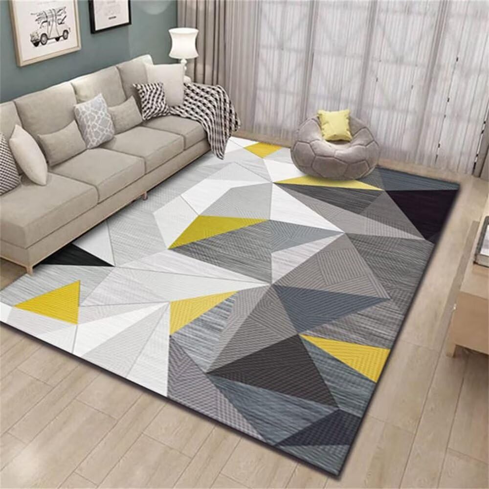 Tapis en molleton de cristal au design géométrique épuré