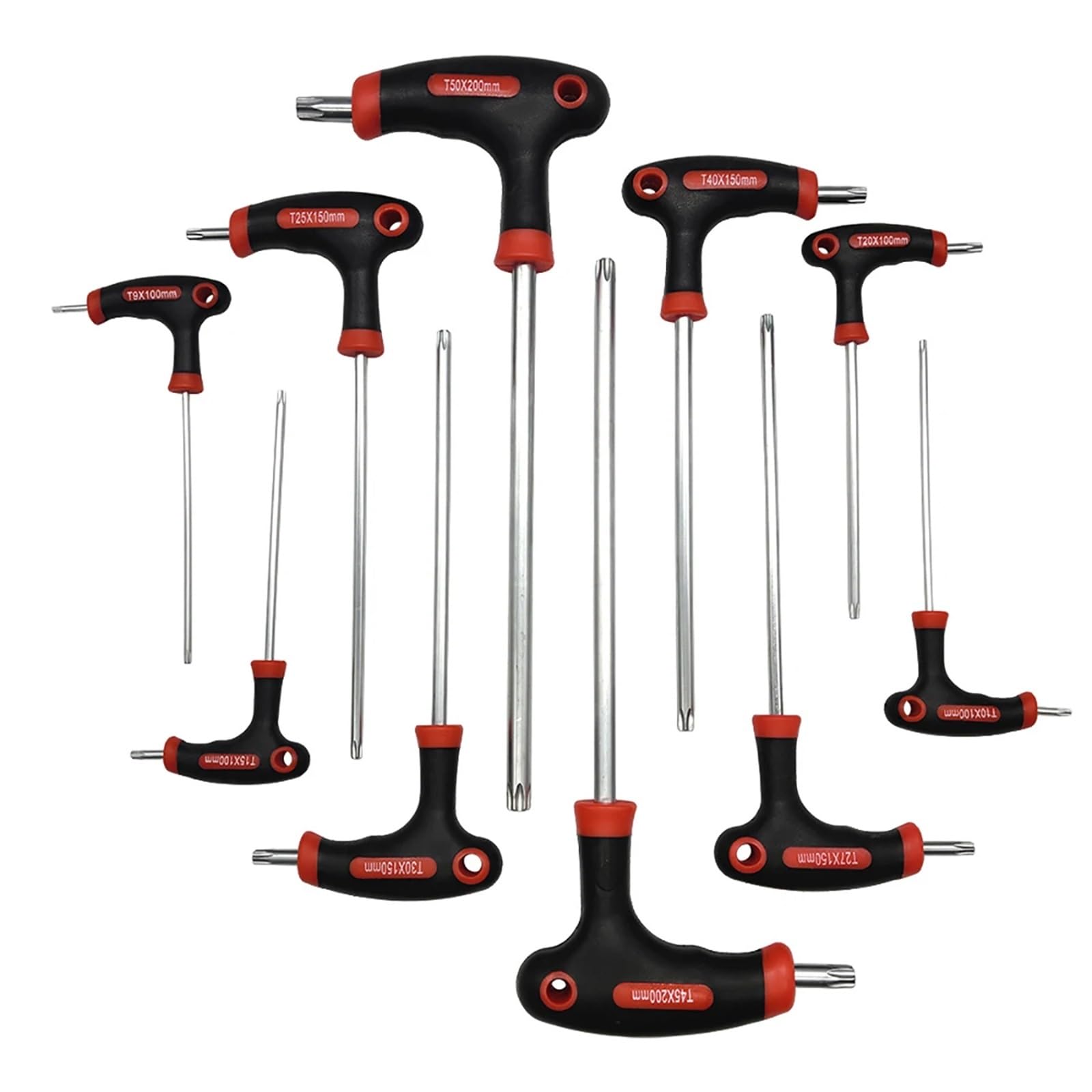 DAJGRHE Hex Wrench Set 10pcs T-Handle Hexagon Universal Key Torx Ball Spanner Screwdriver Nut Driver For AutoMobile Repair Hand Tool(Torx)