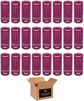 Monster Energy Drink Flavours | Juiced, Zero Sugar, Ultra, Monarch, Fiesta Mango, Strawberry Dreams, VR46, Punch | High Caffeine Sports Energy Drink | 500ml (Pack 24, Mixed Punch)
