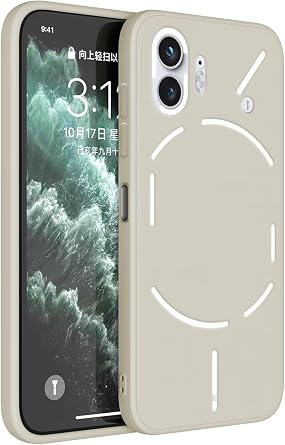 TPU Silicone Case Compatible with NothingPhone 2 / NothingPhone 2 6.7", Cover Holster Sleeve - Antique White