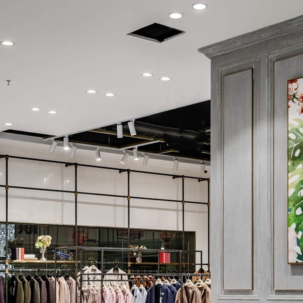 Recessed Embedded Integrated Clothing Store Spotlight Floodlight Modern Fashion Luxury LED Downlight Grille Panel Ceiling Lights White Aluminum Ceiling Flat Lamps Mall Office Gallery Lighting Fi
