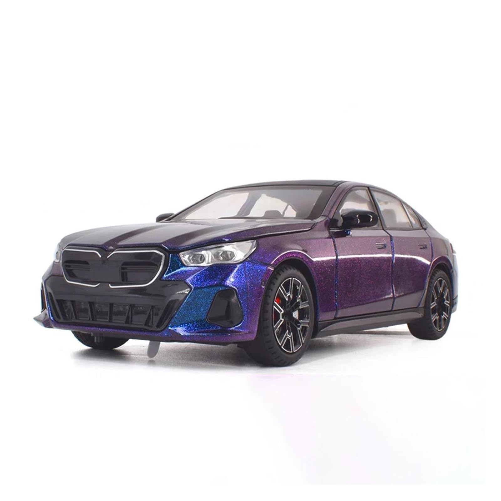 Modellino Pressofuso Auto in Scala 1:24 per BMW I5 M60 Modellino di Auto in Metallo Pressofuso(Viola)