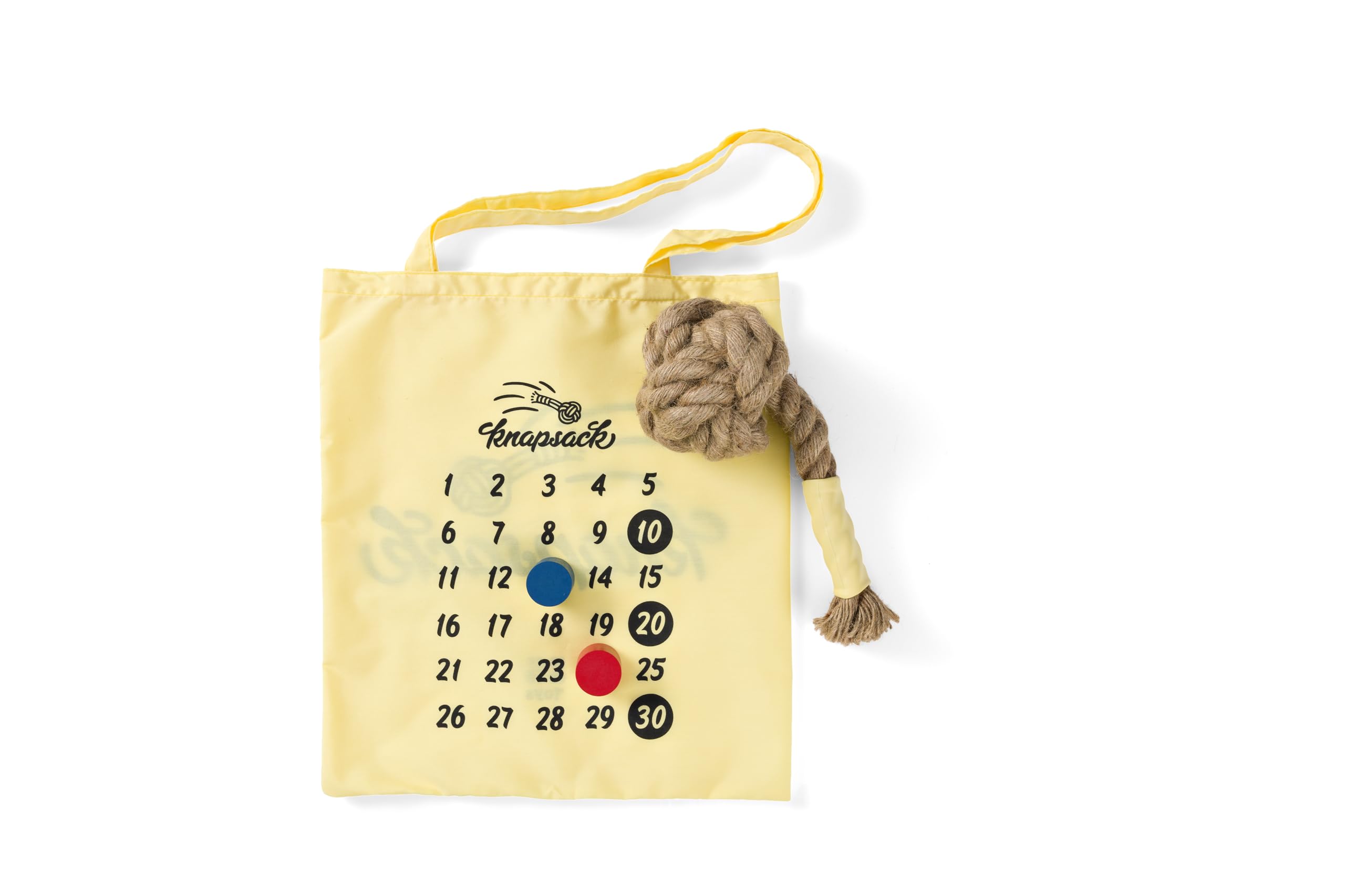 BS Toys Knapsack Strategiespiel - 7 Pfosten, 2 Spielsteine & 1 Knoten - 2-6 Spieler - ab 8 Jahren