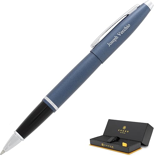 Vista 8 de Dayspring Pens Bolígrafo cruzado grabado Bolígrafo de regalo personalizado Cross Calais Rollerball con estuche - Acabado de laca azul con citas
