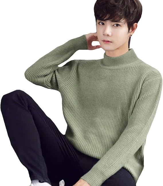 Amazon Fanessy ニット メンズ あったか タートルネック ケーブルニット セーター メンズ クルーネック 襟セーター カットソー グラデーション 長袖 ゆったり 秋冬 刺繍 ロング丈 おしゃれ 大きめ 防寒 かっこいい セーター 通販