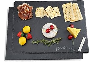 2 Pcs 16x12in slate serving board