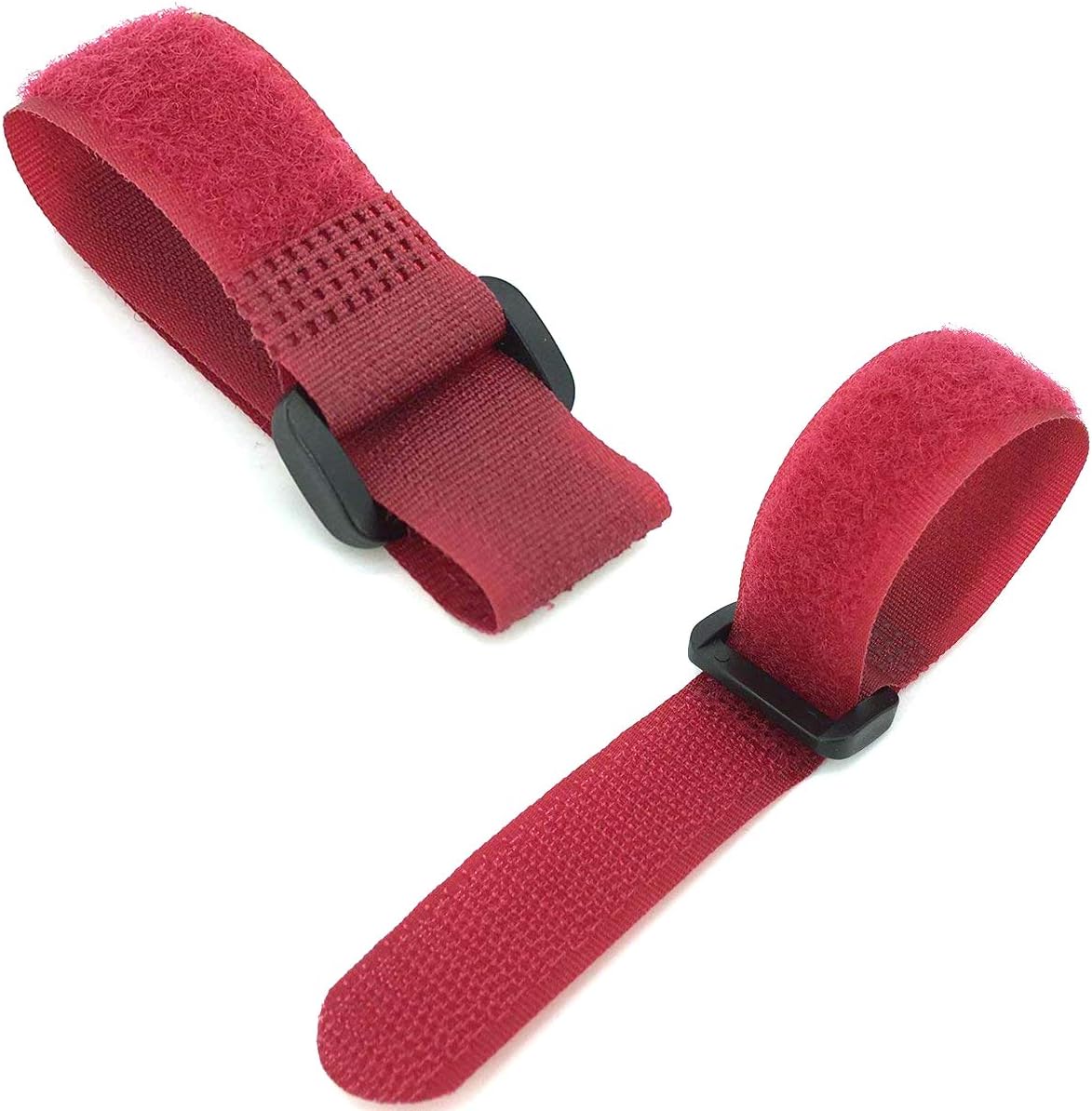 Pasow 25 Pcs 8-Inch Cable Ties with plastic buckle Reusable Wire Cord cable tie - Red